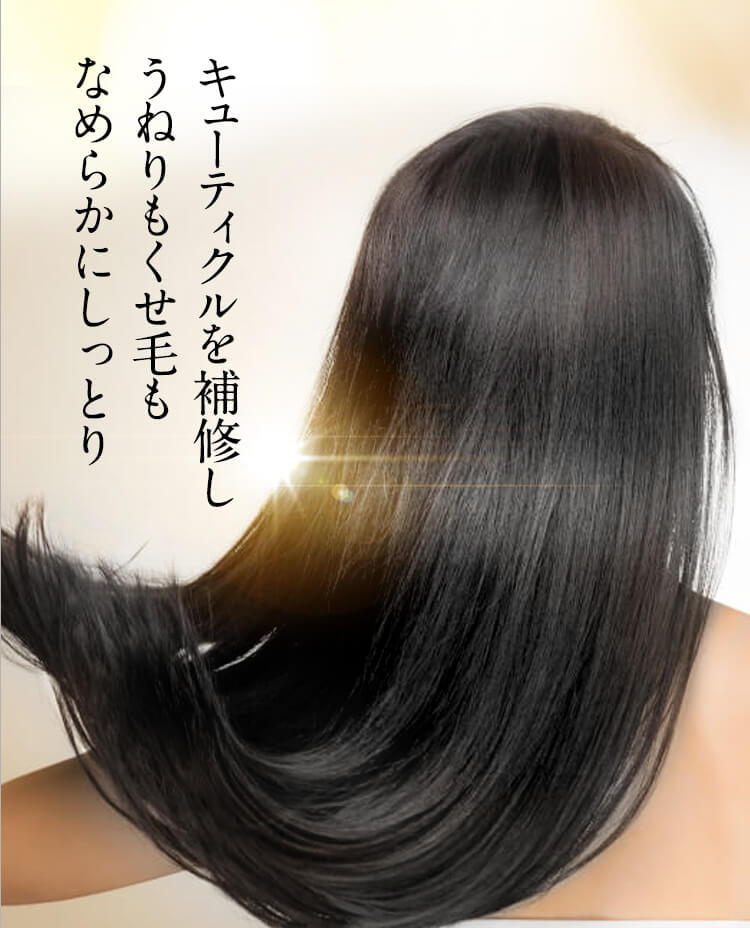 キューティクルを補修しうねりもくせ毛もなめらかにしっとり