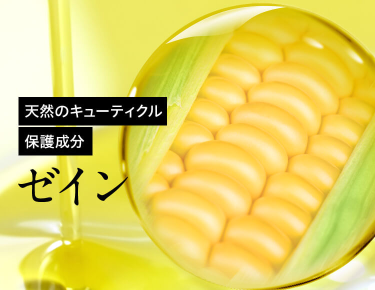 天然のキューティクル保護成分　ゼイン